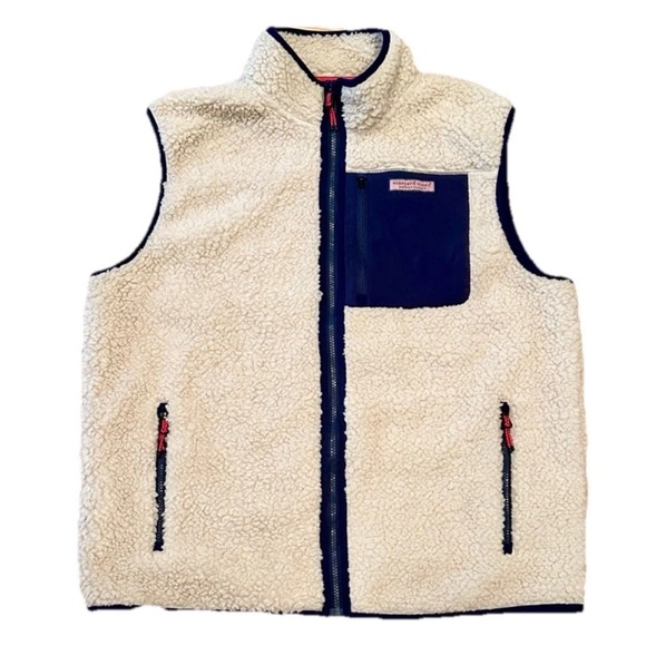 Men’s Vineyard Vines Sherpa Fleece Vest, Size: XL - Picture 1 of 7